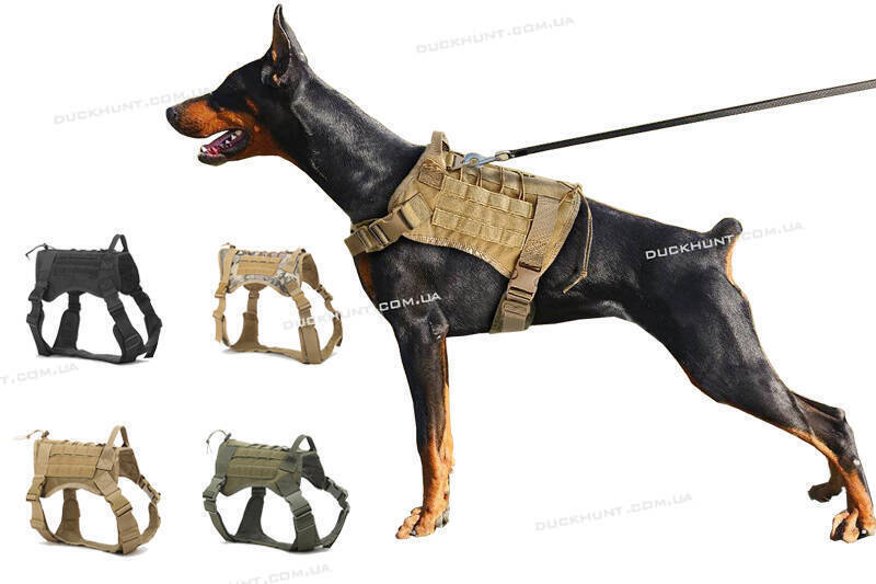 Тактичний жилет шлея для собак, розміри M та L, вибір кольору