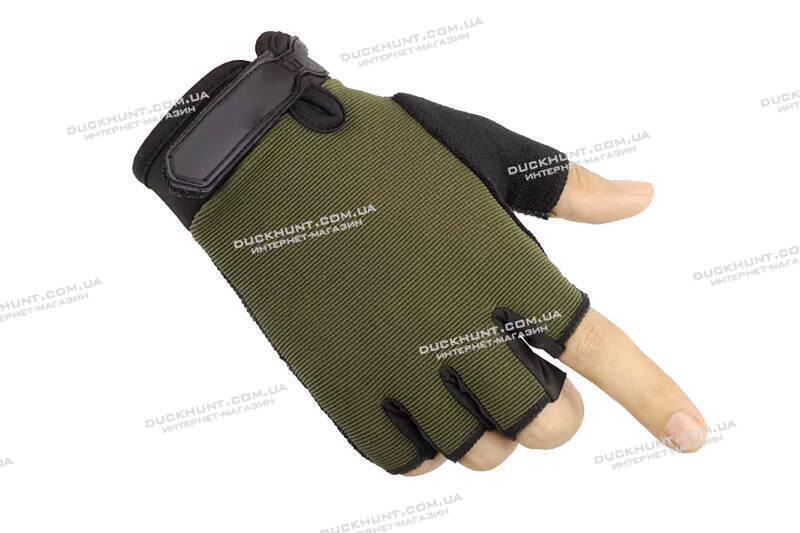 Тактические перчатки без пальцев цвет Army Green
