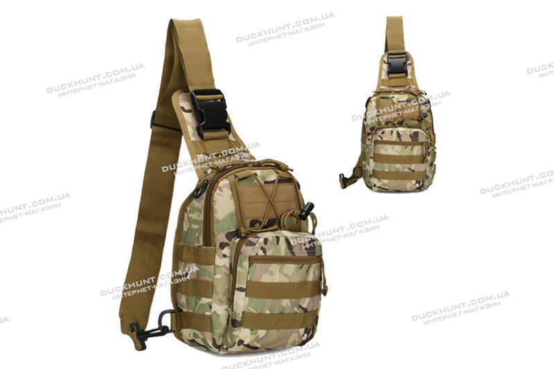 Тактическая сумка нагрудная, армейская, цвет камо