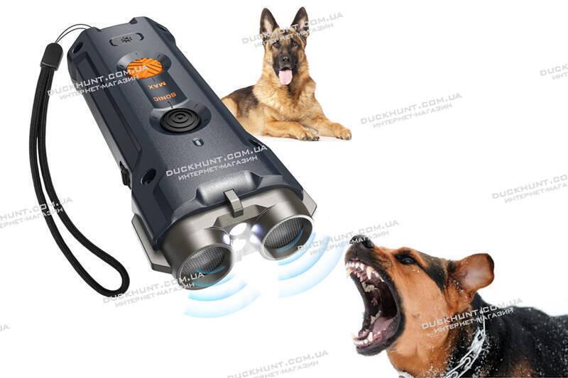 Ультразвуковий відлякувач собак з ліхтариком PATPET Ultrasonic Dog Trainer U20