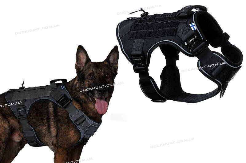 Тактический жилет-шлейка для собак Cerberos Tactical цвет Черный, размер  XXL