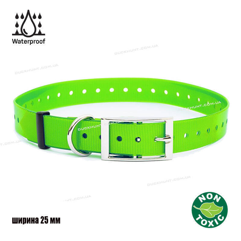 Ошейник TPU 25 цвет зелёный 2.5 см ширина фото